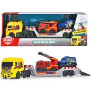Set dickie toys micro rescue truck cu un camion de salvare si 2 vehicule hubs203715020