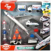 Set de joaca aeroport dickie toys airport playset cu 13 piese hubs203743001