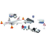 Set de joaca aeroport dickie toys airport playset cu 13 piese hubs203743001