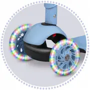 Trotineta 3 in 1 cu roti cu led ricokids todi 765401 - albastru edeedi765401