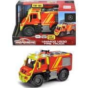Masina de pompieri majorette mercedes unimog u530 fire truck 13 cm cu lumini si sunete hubs213712003038