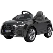 Masinuta electrica chipolino audi rs q8 cu scaun din piele si roti eva black hubelkauq8r23b