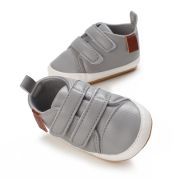 Pantofi sport pentru bebelusi, gri cu barete cu arici cse116-3-va12