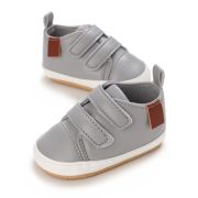 Pantofi sport pentru bebelusi, gri cu barete cu arici cse116-3-va12