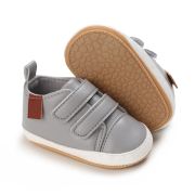 Pantofi sport pentru bebelusi, gri cu barete cu arici cse116-3-va12