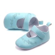 Pantofiori bleu cu broderii florale chd0133-4-va12