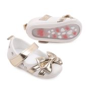 Pantofiori eleganti albi cu insertii aurii csbbw3095-3-va11
