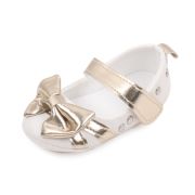 Pantofiori eleganti albi cu insertii aurii csbbw3095-3-va11
