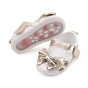 Pantofiori eleganti albi cu insertii aurii csbbw3095-3-va11