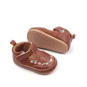 Pantofiori maro cu broderie florala chbmb4001-1-va12