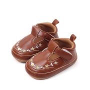 Pantofiori maro cu broderie florala chbmb4001-1-va12