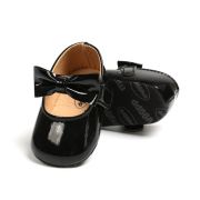 Pantofiori negri cu fundita din piele ecologica lacuita chym70-1-va11