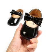 Pantofiori negri cu fundita din piele ecologica lacuita chym70-1-va11