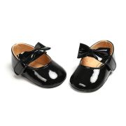 Pantofiori negri cu fundita din piele ecologica lacuita chym70-1-va11