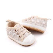 Pantofiori pentru bebelusi, in nuante de crem cu perlute csbjz3249-1-va12