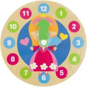 Primul meu ceas din lemn, diametru 14 cm Moxy GR200067 BBJGR200067_Printesa