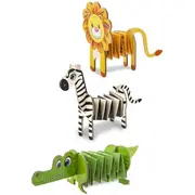 Set Animale acordeon din carton, 3 buc Moxy GR100107 BBJGR100107_Animale Safari