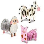 Set Animale acordeon din carton, 3 buc Moxy GR100107 BBJGR100107_Animale ferma