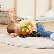 Tractor simba abc freddy fruit trailer 30 cm cu lumini, sunete, remorca si figurine hubs204115010