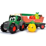 Tractor simba abc freddy fruit trailer 30 cm cu lumini, sunete, remorca si figurine hubs204115010