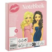 Carnetel Besties cu Pix 90 de File Liniate,15 x 10.5 cm Grafix GR140045 BBJGR140045_Roz