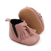 Ghetute pentru bebelusi, roz pudra, cu franjuri csbjz3139-2-va13