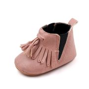 Ghetute pentru bebelusi, roz pudra, cu franjuri csbjz3139-2-va13