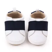Pantofi albi cu banda elastica bleumarin chd2255-1-va15