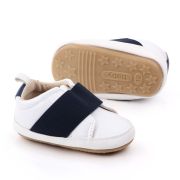 Pantofi albi cu banda elastica bleumarin chd2255-1-va15