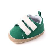 Pantofi pentru bebelusi, verzi, cu barete din blanita csbl2250-3-va14