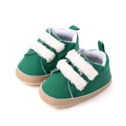 Pantofi pentru bebelusi, verzi, cu barete din blanita csbl2250-3-va14