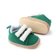 Pantofi pentru bebelusi, verzi, cu barete din blanita csbl2250-3-va14