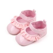 Pantofiori cu volanas din piele ecologica lacuita csbhx3106-va16
