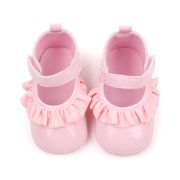 Pantofiori cu volanas din piele ecologica lacuita csbhx3106-va16