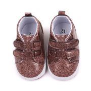 Pantofiori maro pentru bebelusi - glitter csbyq3201-1-va15