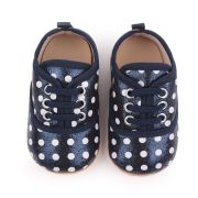 Pantofiori pentru bebelusi, bleumarine sidefat cu buline albe chd2579-4-va15