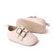 Pantofiori pentru bebelusi, ivoire, cu catarame csbc2290-3-va14