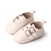 Pantofiori pentru bebelusi, ivoire, cu catarame csbc2290-3-va14