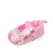 Pantofiori pentru bebelusi, roz sidefat cu fluturas chys-g24-2-va16