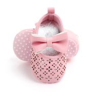 Pantofiori roz cu model ajurat si fundita aplicata chd2126-1-va15