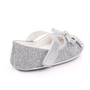 Pantofiori cu sclipici argintiu si fundita chd2572-3-va6