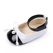 Pantofiori eleganti alb cu negru pentru bebelusi chbjz3210-2-va17