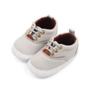 Pantofiori gri cu sireturi pentru bebelusi chd2759-5-va18