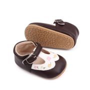 Pantofiori maro cu alb cu floricele colorate brodate csbmh3040-1-va18
