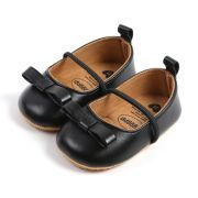 Pantofiori negri cu fundita decorativa csm2041-5-va18