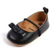 Pantofiori negri cu fundita decorativa csm2041-5-va18