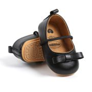 Pantofiori negri cu fundita decorativa csm2041-5-va18