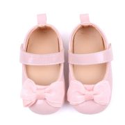 Pantofiori roz luciosi pentru bebelusi cu funda csbbw7088-1-va17