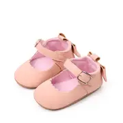 Pantofiori roz somon cu fundita la spate chbbw3101-3-va17