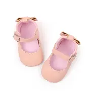 Pantofiori roz somon cu fundita la spate chbbw3101-3-va17